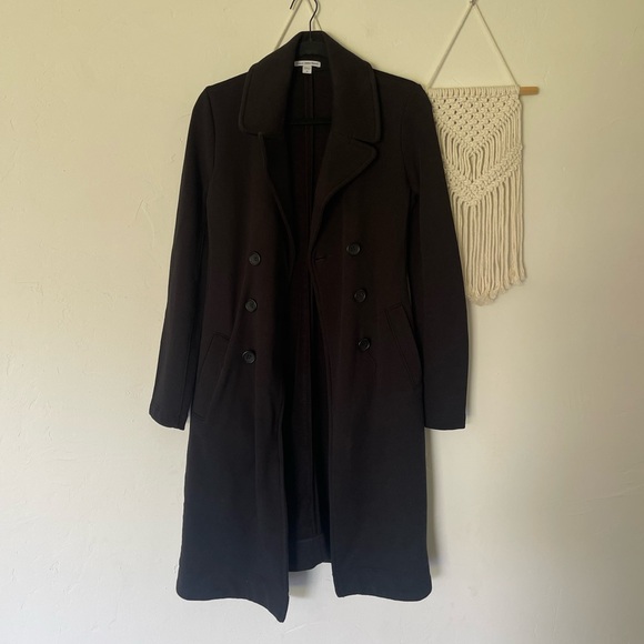 Standard James Perse Double Breasted Black Coat - Picture 1 of 7